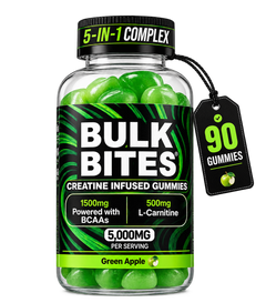 Bulk Bites Green Apple Creatine Gummies